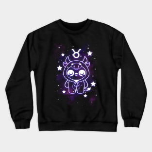 Taurus kawaii zodiac sign Crewneck Sweatshirt